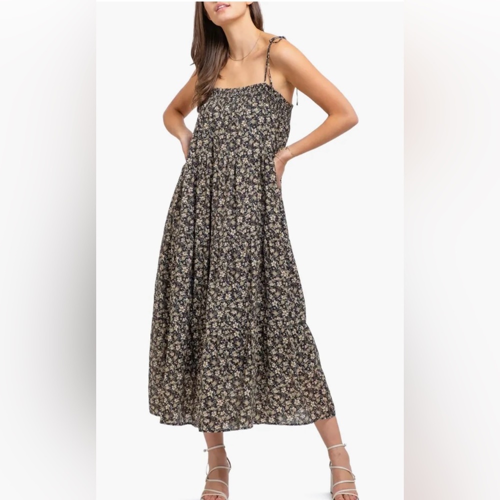 Blu Pepper Tie Strap Maxi Dress